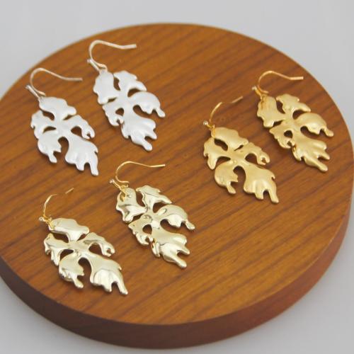 Ciúbach Zirconia Micrimhilseogra réiteodh Earring Prás, Leaf, plátáilte, micrea réiteach zirconia ciúbach & do bhean, dathanna níos mó le haghaidh rogha, Díolta De réir Péire