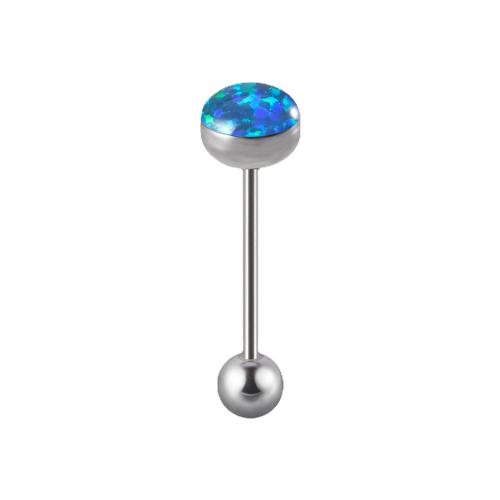 Fashion Personlighed Body Piercing Smykker Og Tilbehør, Titanium Stål, med opal, Unisex & forskellig størrelse for valg & emalje, flere farver til valg, 2pc'er/Bag, Solgt af Bag