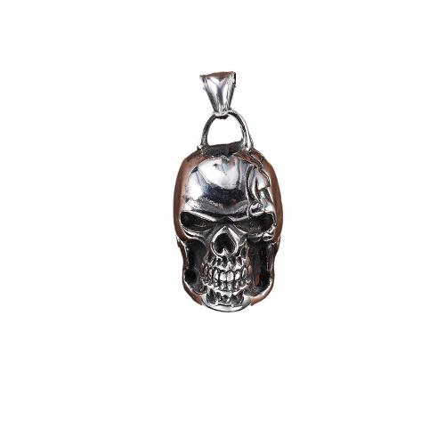 Cruach dhosmálta Skull pendants, 304 Cruach dhosmálta, Blaosc, snasta, jewelry faisin & gan chorda & unisex, dath bunaidh, 39x21mm, Díolta De réir PC