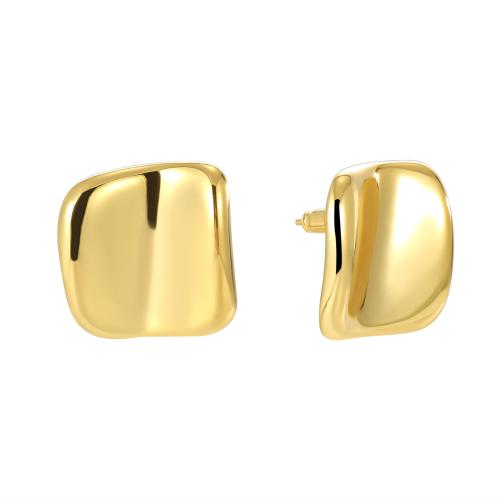 Brass Stud Earring plated fashion jewelry & for woman Sold By Pair