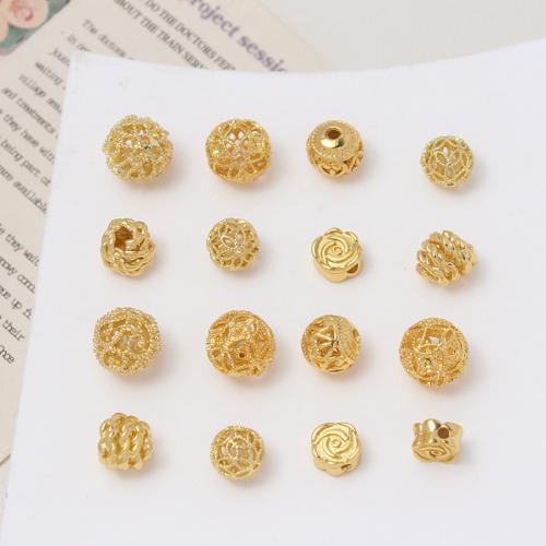 Brass Jewelry Beads gold color plated DIY nickel lead & cadmium free Sold By PC