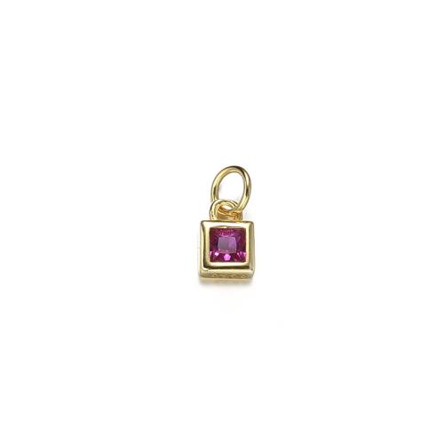 Cubic Zirconia Micro Pave Sterling Silver Pendant, 925 Sterling Silver, DIY & micro bana cubic zirconia, fler färger för val, 4x6mm, Säljs av PC