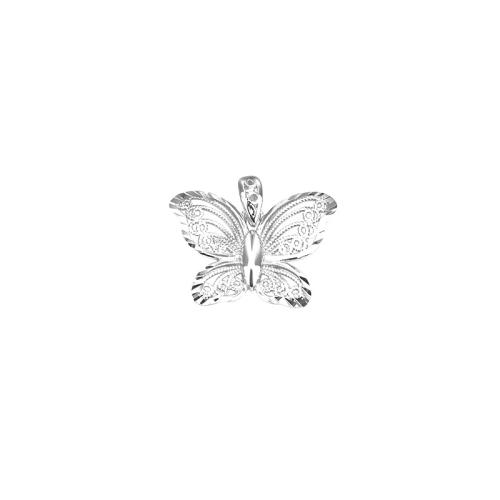 925 Sterling Sølv vedhæng, Butterfly, du kan DIY, flere farver til valg, 19x13.60mm, Solgt af PC