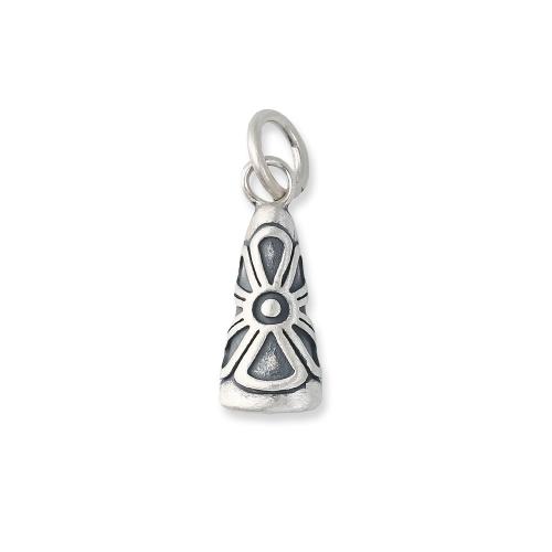 925 Sterling hopea riipus, 925 Sterling Silver, tee-se-itse, alkuperäinen väri, 16.20x6.50mm, Myymät PC