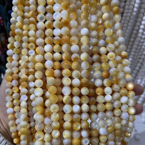 Gamtos Gėlavandeniai Shell karoliukai, Pearl Shell, Turas, poliruotas, Pasidaryk pats & skirtingo dydžio pasirinkimo, geltonas, Parduota už Apytiksliai 38-40 cm Strand