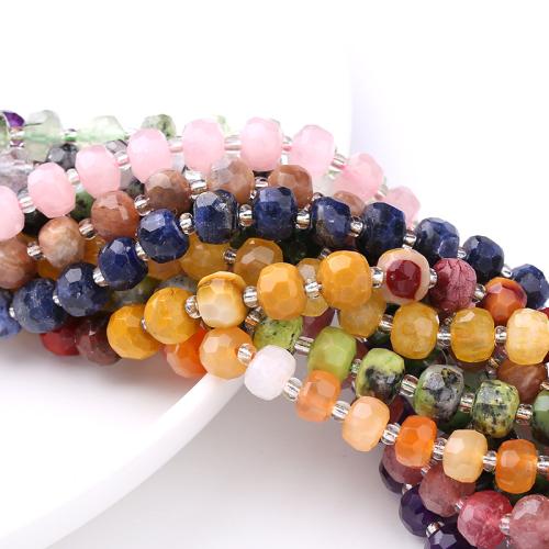 Grânulos de gemstone jóias, Pedra natural, Rondelle, joias de moda & DIY & materiais diferentes para a escolha & facetada, Mais cores pare escolha, 8x6mm, Aprox 47PCs/Strand, vendido por Strand