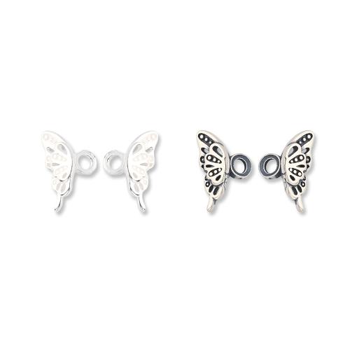 Perline in argento sterlina 925, 925 argento sterlina, Farfalla, DIY, nessuno, Venduto da set