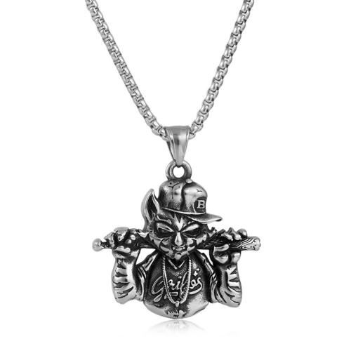 Pendentifs en titane, Acier titane, Placage, le style de punk & styles différents pour le choix & pour homme, couleur originale, Vendu par PC