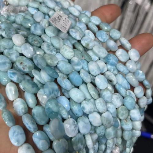 Dragi kamen perle Nakit, Larimar, Oval, uglađen, možete DIY & različite veličine za izbor, svjetloplav, Prodano Per Približno 20 cm Strand