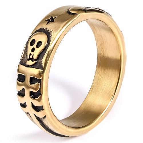 Anillo de dedo de acero inoxidable, acero inoxidable 304, Joyería & diverso tamaño para la opción & para hombre, más colores para la opción, Vendido por UD