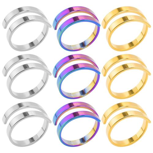 Stainless Steel Finger Ring 304 Stainless Steel Leaf Vacuum Ion Plating fashion jewelry & Unisex US Ring Sold By PC