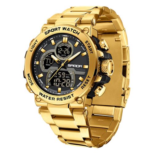 Reloj de Pulsera para Hombre, Acrílico, con aleación de zinc, Resistente al agua de la vida & Joyería & movimiento chino & multifuncional, más colores para la opción, longitud aproximado 33 cm, Vendido por UD