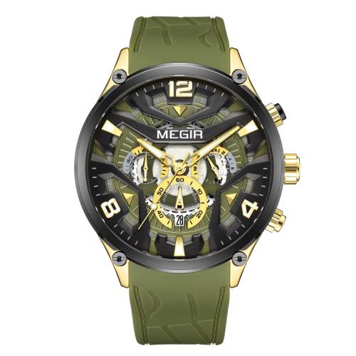 Fir Wrist Watch, Gloine, le Silicone, Uisce saoil resistant & jewelry faisin & gluaiseacht na Síne & ilfheidhmeach & do fear, dathanna níos mó le haghaidh rogha, Fad Thart 21 cm, Díolta De réir PC