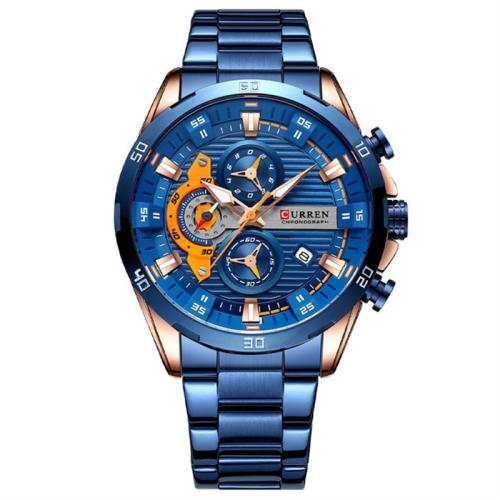 Reloj de Pulsera para Hombre, Cristal orgánico, Resistente al agua de la vida & Joyería & movimiento chino, más colores para la opción, longitud aproximado 23 cm, Vendido por UD