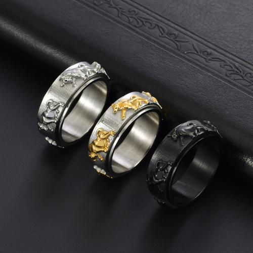 Anillo de dedo de acero inoxidable, acero inoxidable 304, Joyería & diverso tamaño para la opción & para hombre, más colores para la opción, width 8mm, Vendido por UD