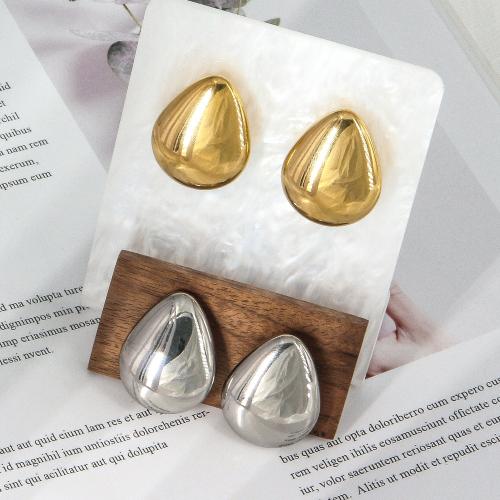 Roestvrij staal Stud Earrings, 304 roestvrij staal, Traan, mode sieraden & voor vrouw, meer kleuren voor de keuze, 30x23mm, Verkocht door pair