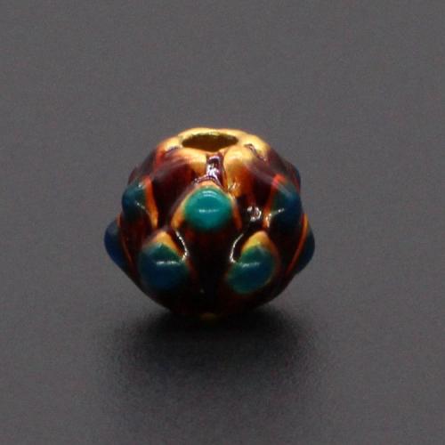 Zinc Alloy Jewelry Beads gold color plated DIY & enamel nickel lead & cadmium free Sold By PC