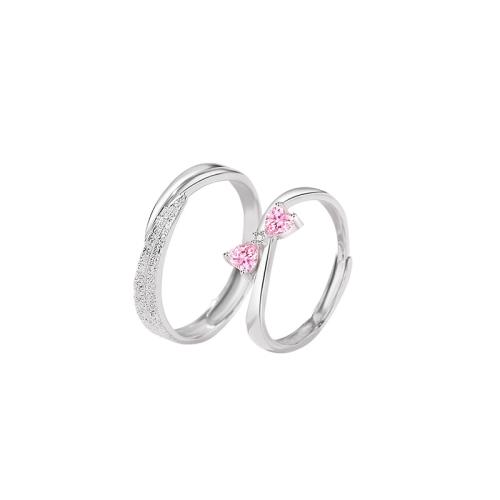 Sterling Silver Juvelyrika Finger žiedas, 925 Sterling Silver, unisex & įvairių stilių pasirinkimas & mikro nutiesti kubinių Zirconia, platinos spalva, Pardavė PC