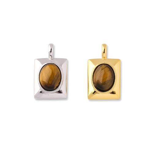 925 Sterling Silver hänge, med Tiger Eye, DIY, fler färger för val, Säljs av PC