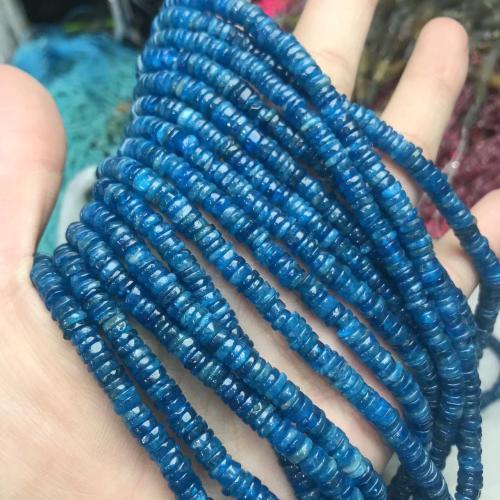 Perline gioielli gemme, apatite, lucido, DIY, blu scuro, 2x6mm, Venduto per Appross. 40 cm filo