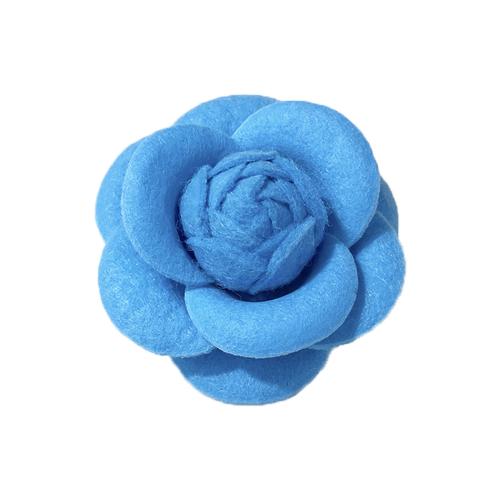 Fashion Broche Sieraden, Doek, met Zinc Alloy, Bloem, handgemaakt, voor vrouw, meer kleuren voor de keuze, 50mm, Verkocht door PC