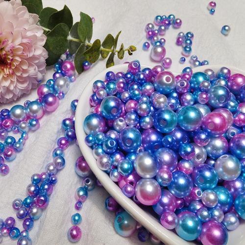 ABS Plastic Beads ABS Plastic Pearl Round DIY Sold By Bag