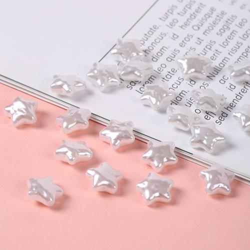 Grânulos de plástico ABS, Pérolas de plástico ABS, Estrela, DIY & tamanho diferente para a escolha, branco, 100PCs/Bag, vendido por Bag