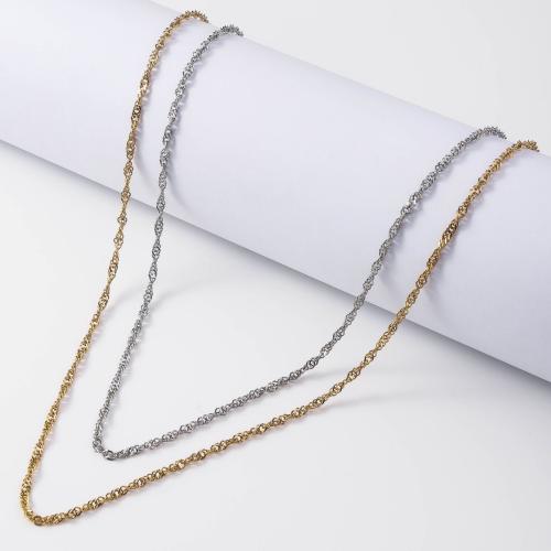 Stainless Steel Chain Ogrlica, 304 nehrđajućeg čelika, s 5cm Produžetak lanac, modni nakit & za žene, više boja za izbor, 2.50mm, Prodano Per Približno 45 cm Strand