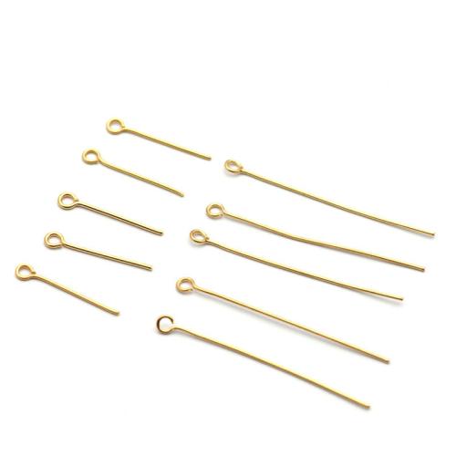 Stainless Steel Eyepins 304 Stainless Steel Vacuum Ion Plating DIY Approx Sold By Bag