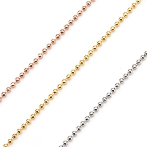 Stainless Steel Nekclace Chain, 304 roestvrij staal, Ronde, DIY & verschillende grootte voor keus, meer kleuren voor de keuze, 50pC's/Bag, Verkocht door Bag