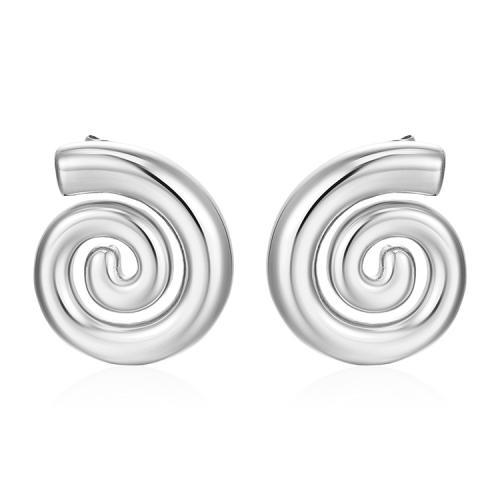 Nerezová ocel náušnice, 304 Stainless Steel, Spirála, módní šperky & pro ženy, více barev na výběr, 26x29mm, Prodáno By Pair