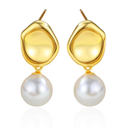 Sterling Silver korut ko, 925 Sterling Silver, kanssa Muovi Pearl, naiselle, enemmän värejä valinta, 21.90x9.80mm, Myymät Pair