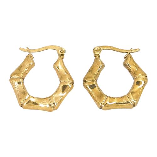 Acier inoxydable Levier Retour Earring, Acier inoxydable 304, bijoux de mode & pour femme, doré, 24x22mm, Vendu par paire