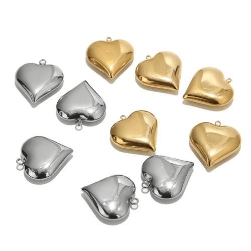 Stainless Steel Heart Pendants 304 Stainless Steel DIY Sold By PC