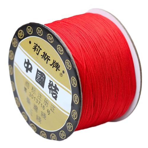 Fashion Cord smykker, Knude ledning, du kan DIY, flere farver til valg, 0.40mm, Ca. 120m/Spool, Solgt af Spool