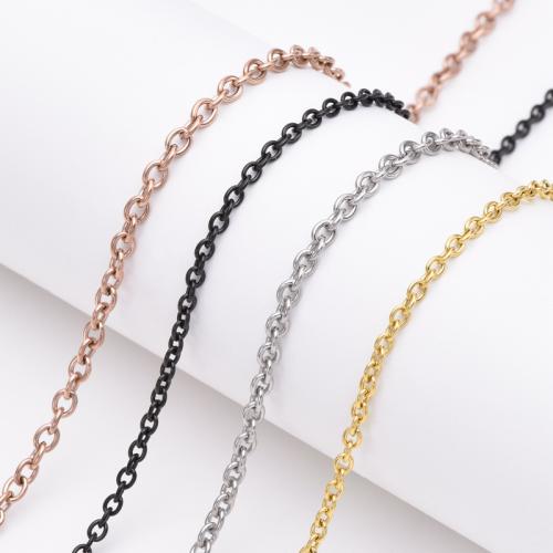 Ruostumaton teräs Nekclace Chain, 304 Stainless Steel, tee-se-itse & erikokoisia valinnalle & ovaalin ketjun, enemmän värejä valinta, 50PC/laukku, Myymät laukku