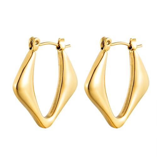 Acier inoxydable Levier Retour Earring, Acier inoxydable 304, Placage, pour femme, plus de couleurs à choisir, 22.70x23.60mm, Vendu par paire