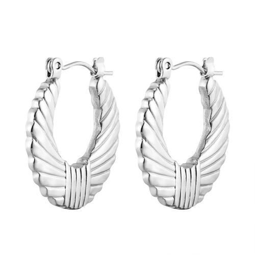 Acier inoxydable Levier Retour Earring, Acier inoxydable 304, Placage, pour femme, plus de couleurs à choisir, 22.40x24.80mm, Vendu par paire