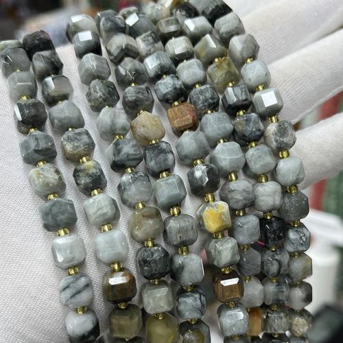 Gemstone Jewelry Beads Hawk-eye Stone Square fashion jewelry & DIY & faceted mixed colors Sold Per Approx 38 cm Strand