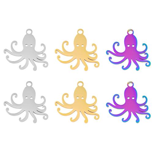 Cruach dhosmálta pendants Ainmhithe, 304 Cruach dhosmálta, Octopus, jewelry faisin & DIY, 20x19mm, Díolta De réir PC