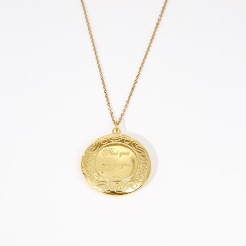 Brass Locket Přívěsky, Mosaz, s 5cm extender řetězce, módní šperky & pro ženy, více barev na výběr, Délka Cca 45 cm, Prodáno By PC