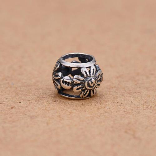 925 الخرز فضة, فضة 925, ديي & أجوف, 7x6mm, تباع بواسطة PC