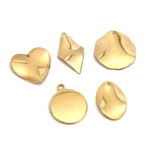 Stainless Steel Pendants 304 Stainless Steel DIY golden Sold By PC