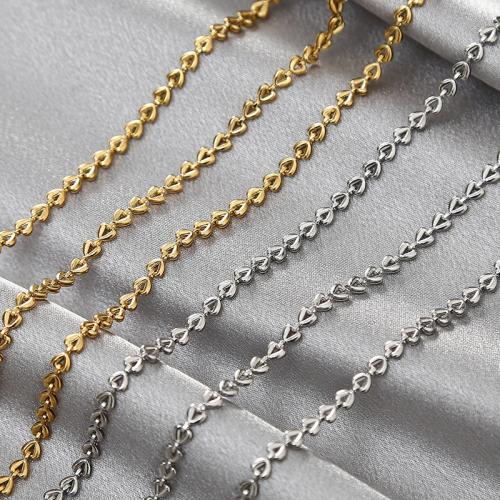 Rozsdamentes acélból készült ékszerek Chain, 304 rozsdamentes acél, DIY, több színt a választás, 4mm, Által értékesített m