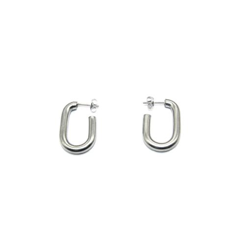 Stainless Steel Stud Earrings 304 Stainless Steel Letter C Vacuum Ion Plating fashion jewelry & for woman Sold By Pair