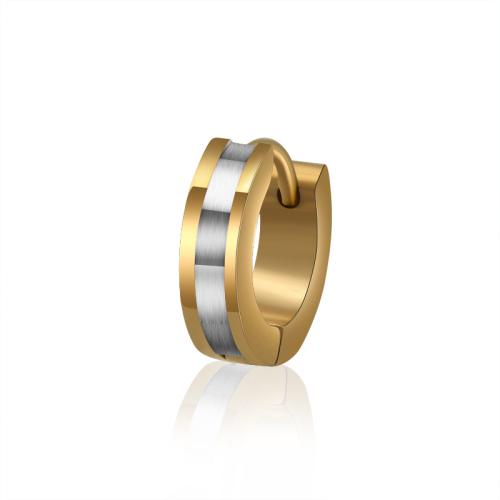 Huggie Orecchino ad anello, 304 acciaio inox, Ciambella, gioielli di moda & unisex, nessuno, 13x13mm, Venduto da PC