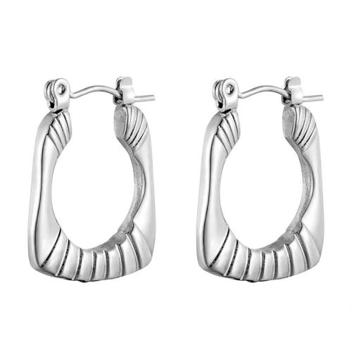 Rostfritt stål spaken bakåt Earring, 304 rostfritt stål, plated, för kvinna, fler färger för val, 19.30x23mm, Säljs av Par