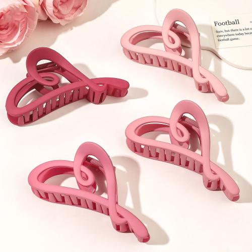 Haar Claw Clips, Plastic, Hart, handgemaakt, verschillende grootte voor keus & voor vrouw, meer kleuren voor de keuze, Verkocht door PC