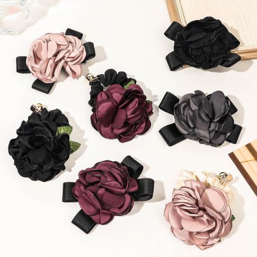 Accessoires pour cheveux mixtes, tissu, avec alliage de zinc, fleur, fait à la main, styles différents pour le choix & pour femme, plus de couleurs à choisir, Vendu par PC