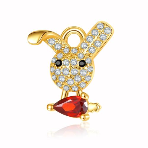 Cubic Zirconia Micro Pave Brass Pendant plated DIY & micro pave cubic zirconia & enamel Sold By PC